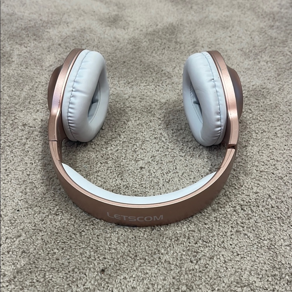 Amazon Gold and White Over-Ear Headphones